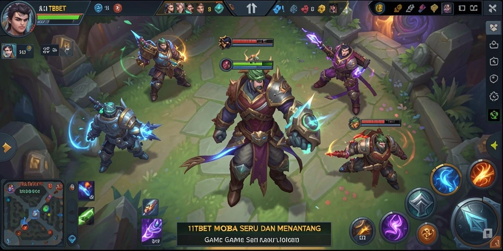 Tampilan gameplay seru dalam 11TBET dengan aksi MOBA yang mendebarkan.