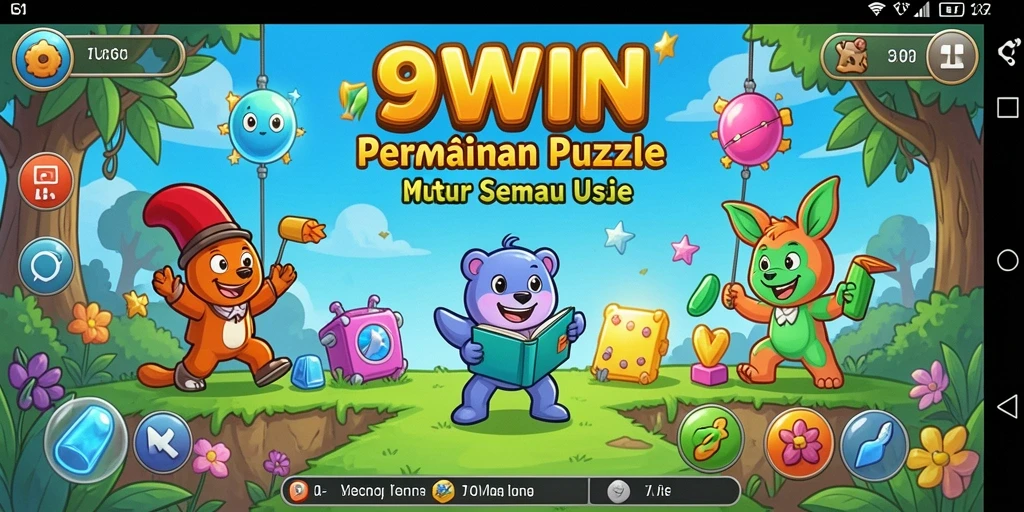 Tampilan gameplay dari 9WIN dengan tantangan Puzzle yang seru.