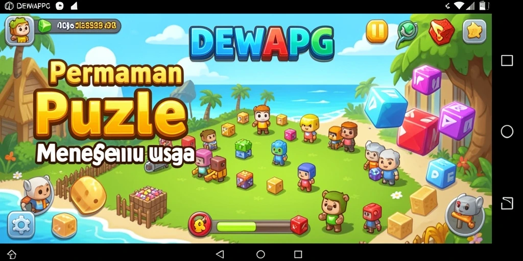 Screenshot utama DEWAPG menampilkan gameplay Puzzle yang menarik.