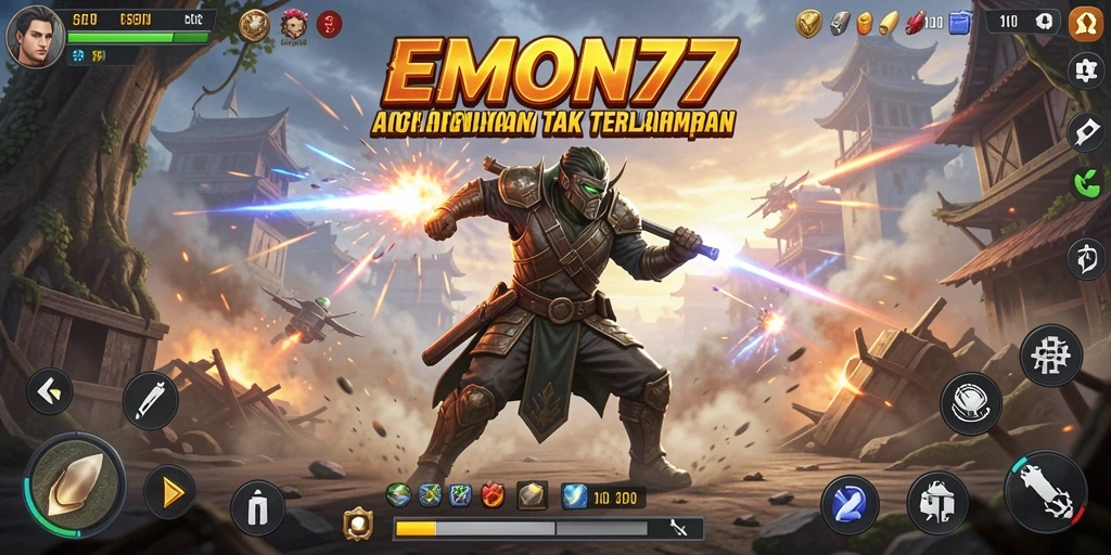 Tangkapan layar gameplay EMON77 yang penuh aksi dan seru.