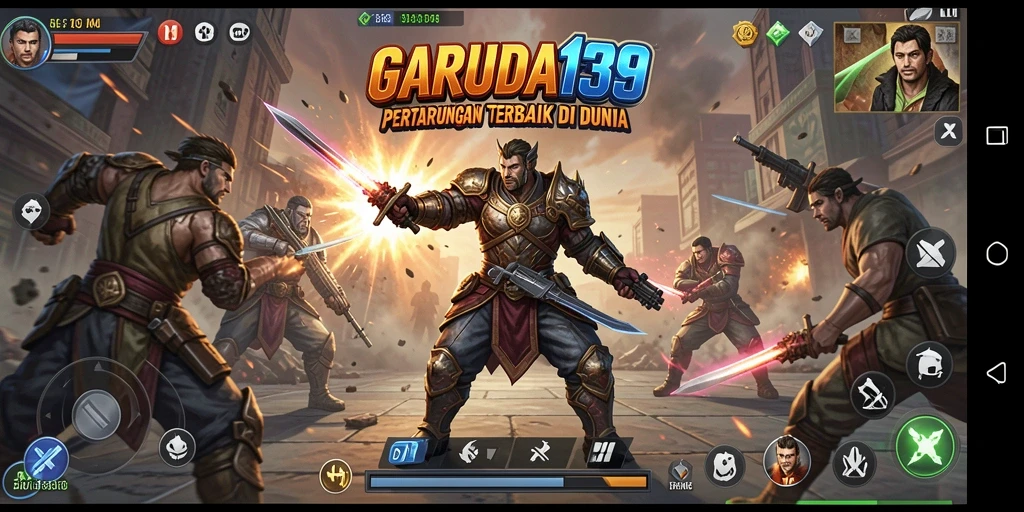 Tampilan aksi seru dalam permainan Fighting GARUDA138.