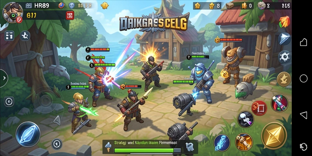 Tampilan gameplay menegangkan dalam HR89 dengan strategi SLG yang mendalam.