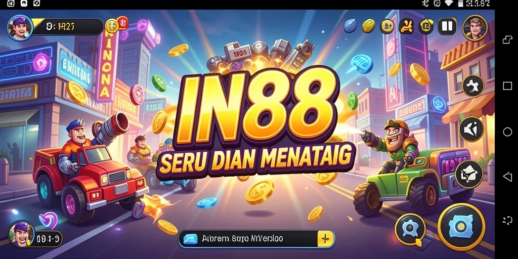 Screenshot gameplay IN88 menampilkan aksi seru dalam permainan arcade.
