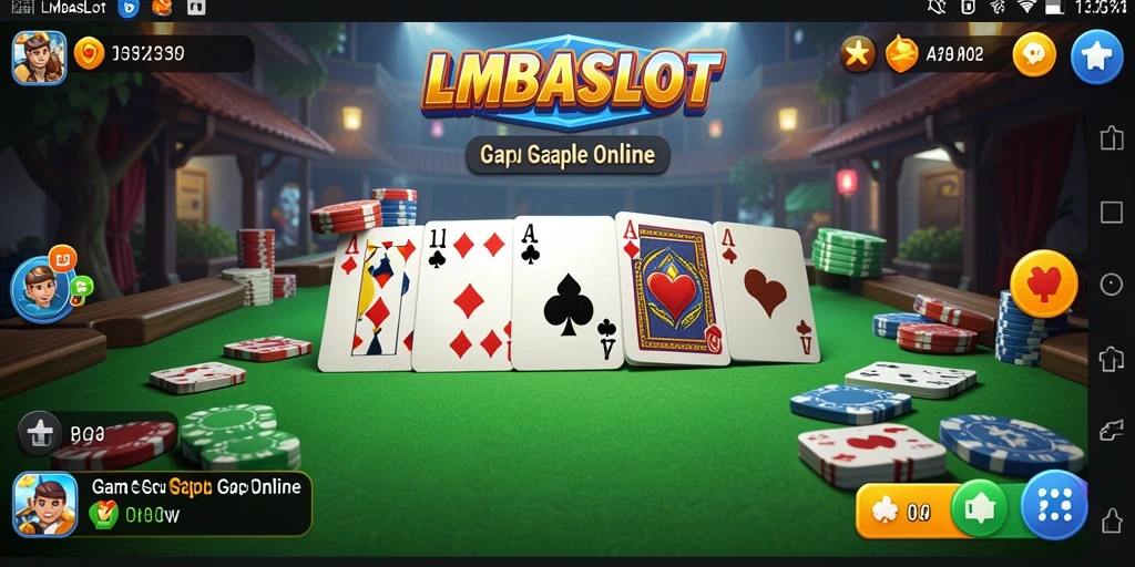 Tampilan gameplay menarik dari LMBASLOT saat bermain Gaple.