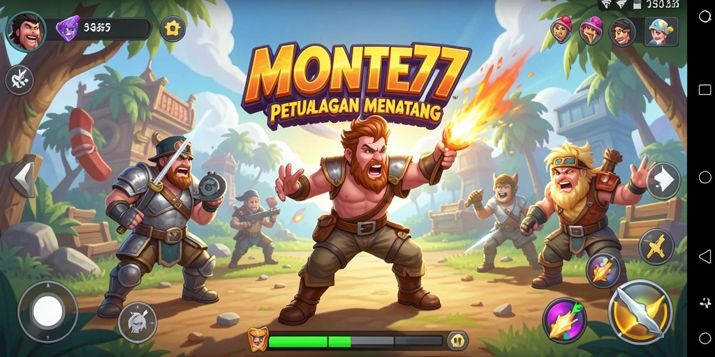 Screenshot gameplay <strong>MONTE77</strong> dengan aksi seru di arena Arcade.