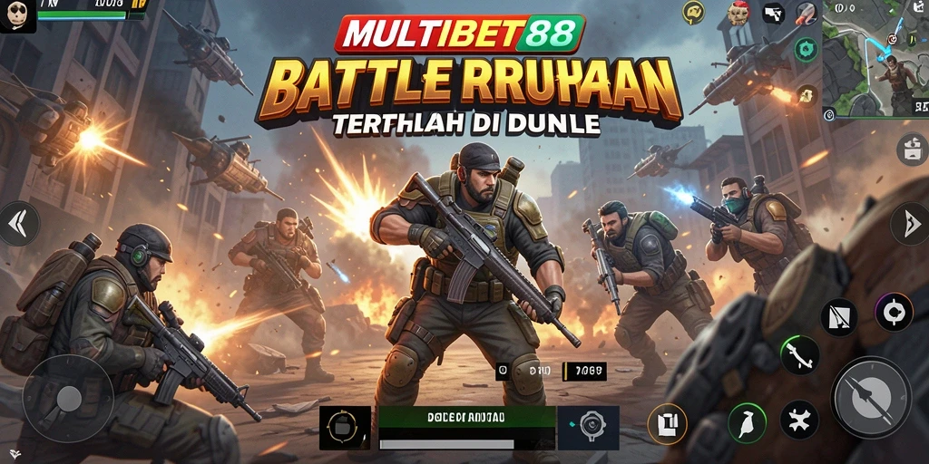 Tangkapan layar MULTIBET88 menampilkan aksi seru dalam pertempuran Battle Royale.