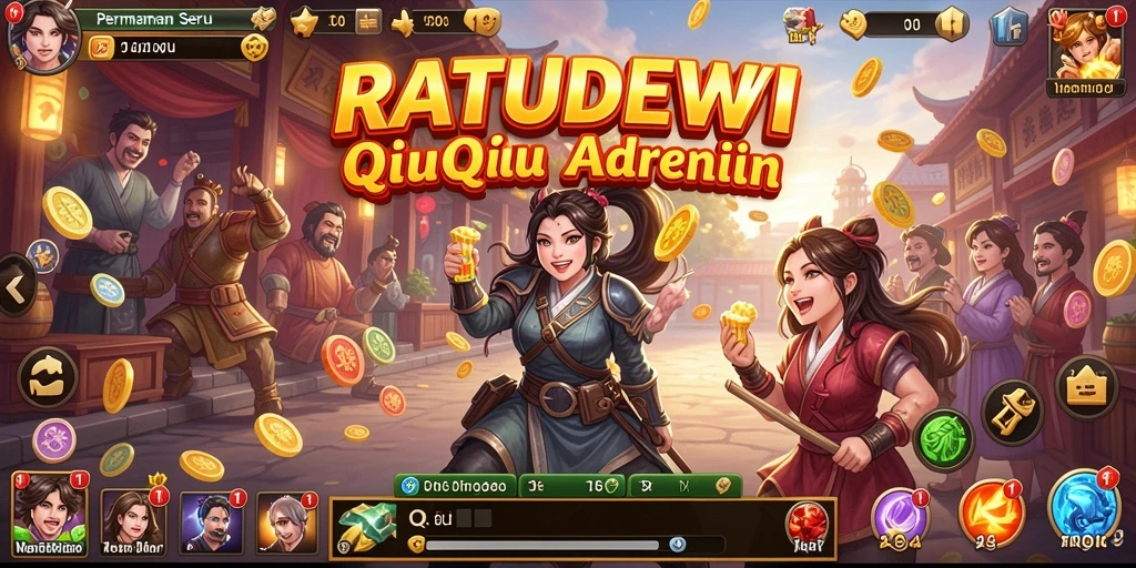 Screenshot gameplay RATUDEWI menampilkan aksi seru permainan QiuQiu.
