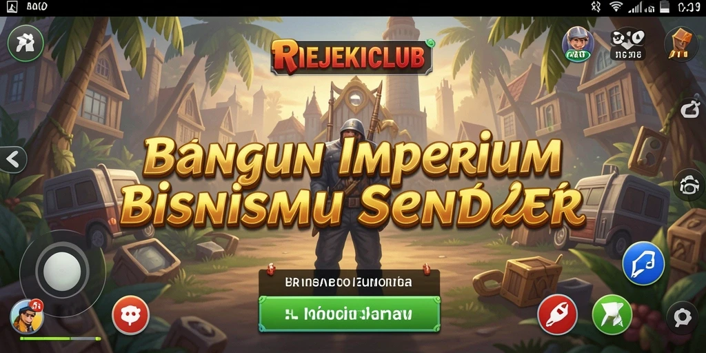 Tampilan gameplay seru dalam REJEKICLUB saat membangun bisnis.