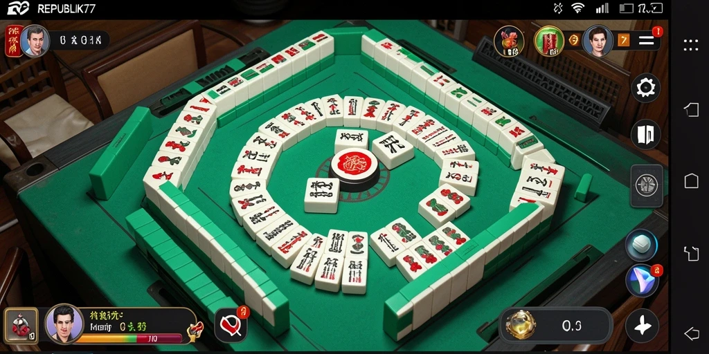 Screenshot REPUBLIK77 menampilkan gameplay Mahjong yang menarik.