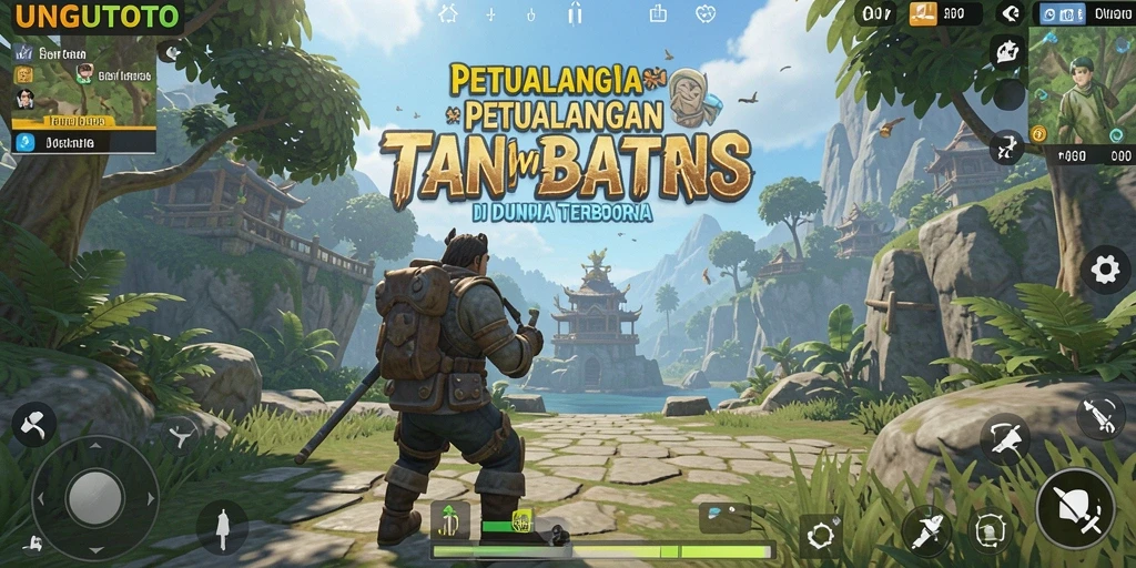 Screenshot gameplay UNGUTOTO yang menampilkan petualangan seru di dunia terbuka.