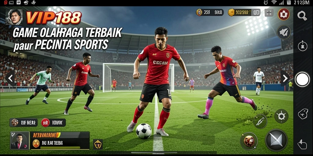 Tampilan gameplay seru dari VIP188 dengan pemain beraksi di lapangan.