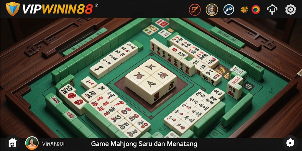 Tampilan gameplay Mahjong yang menarik di aplikasi VIPWIN88.